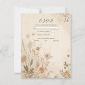 Invitation Vintage Delicate Floral Botanical Mariage Boho (Devant)