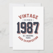Invitation Vintage depuis 1987 Cadeau d'anniversaire (Devant)