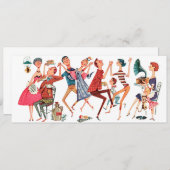 Invitation vintage d'illustration de partie (Devant / Derrière)