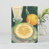 Invitation Vintage dimanche Brunch Healthy Breakfast Party (Debout devant)