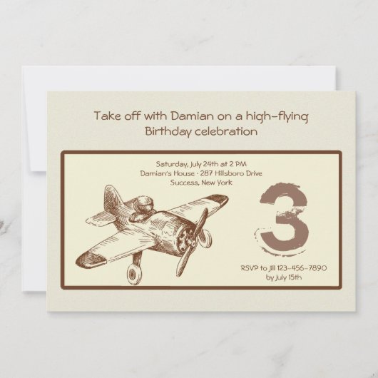 Invitation vintage d'insecte (Devant)