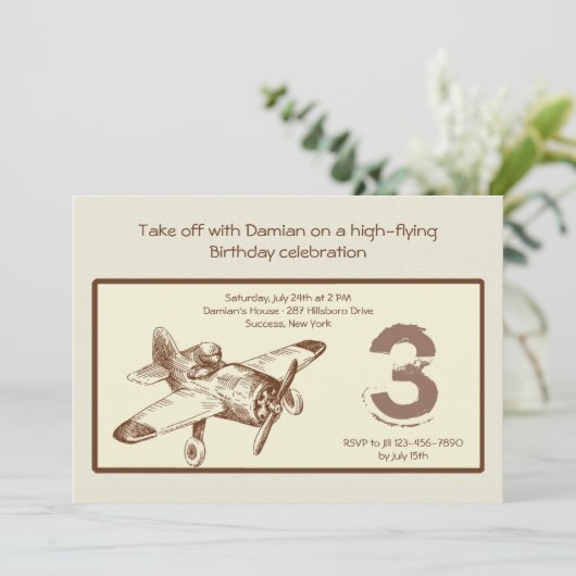 Invitation vintage d'insecte (Debout devant)