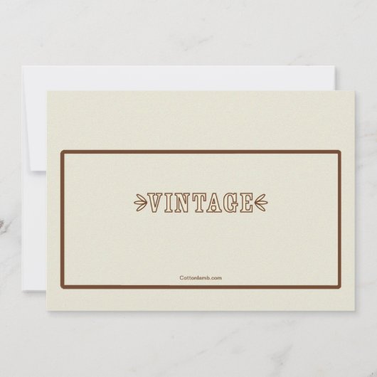 Invitation vintage d'insecte (Dos)