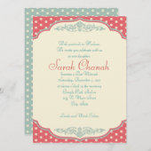 Invitation Vintage douce (Devant / Derrière)