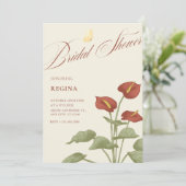 Invitation Vintage douche botanique fleurie (Debout devant)