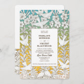 Invitation Vintage Dove Love Wedding (Devant / Derrière)