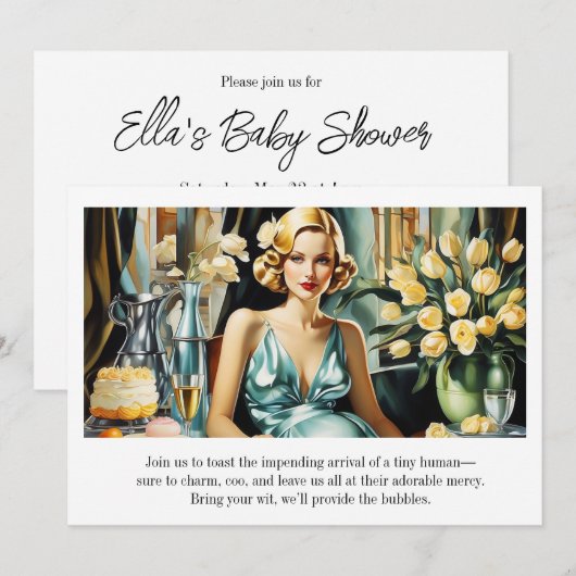 Invitation Vintage drôle (Devant / Derrière)