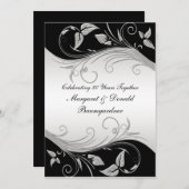 Invitation vintage du 25e anniversaire du Mariage (Devant / Derrière)