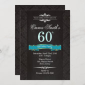 Invitation vintage du 60e anniversaire (Devant / Derrière)