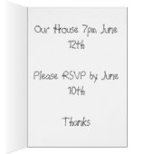 Invitation vintage du barbecue (Intérieur (Droit))