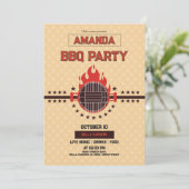 Invitation vintage du barbecue (Debout devant)
