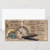 Invitation vintage du laissez-passer d'embarquemen (Devant / Derrière)