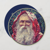 Invitation vintage du Père Noël (Devant / Derrière)