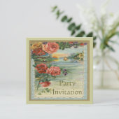Invitation vintage du Victorian Party (Debout devant)
