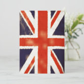 Invitation vintage d'Union Jack (verticale) (Debout devant)