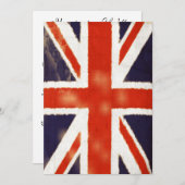 Invitation vintage d'Union Jack (verticale) (Devant / Derrière)
