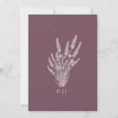 Invitation Vintage Dusty Lavender Herb Wedding  (Dos)