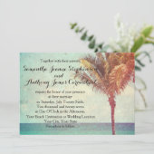 Invitation Vintage Effect Beach Wedding (Debout devant)
