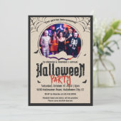 Invitation Vintage Éffrayant Photo Parti Halloween (Debout devant)