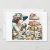Invitation Vintage Elegance Ladies Tea Party (Dos)