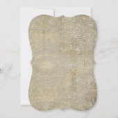 Invitation Vintage Elegance Mariage Toile Floral Damask (Dos)