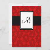 Invitation vintage élégant de mariage de partie de (Dos)