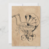 Invitation Vintage Elegant Gothic, Baby shower Halloween (Dos)