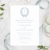 Invitation Vintage Elegant Mariage de couronne de monogramme 