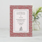 Invitation Vintage Elegant Mariage indien (Debout devant)