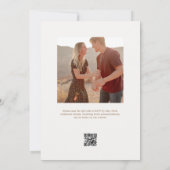 Invitation Vintage Elegant Photo Mariage beige (Dos)