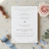 Invitation Vintage Elegant Soft Floral Regency Wedding