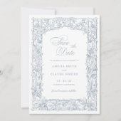 Invitation Vintage Elegant Vines cadre frontière Enregistrer (Devant)