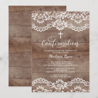 Invitation vintage en bois rustique de