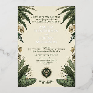 Invitation vintage Enchanted Forest