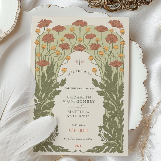 Invitation Vintage Enregistrer la date