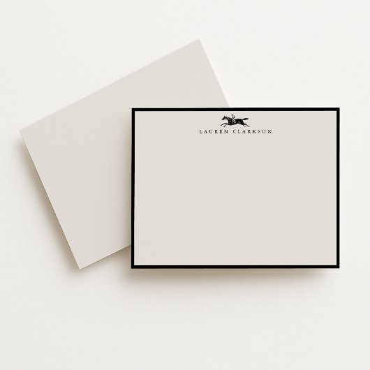 Invitation Vintage Equestrian Rider Stationery Note Card