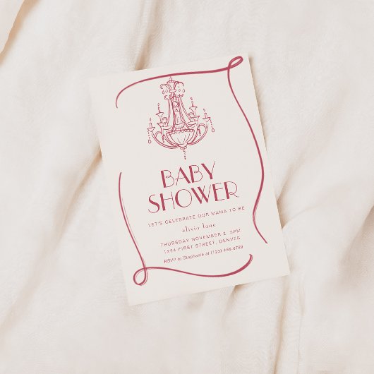 Invitation Vintage et Fantaisiste pour une Baby Sh