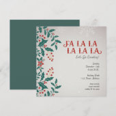 Invitation Vintage Fa La La Caroling (Devant / Derrière)