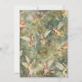 Invitation Vintage Fairy Première fille 1er anniversaire (Dos)