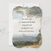 Invitation Vintage Fairytale Castle Rustic Forest Mariage (Dos)