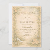 Invitation Vintage Fairytale Garden Baby Shower (Devant)