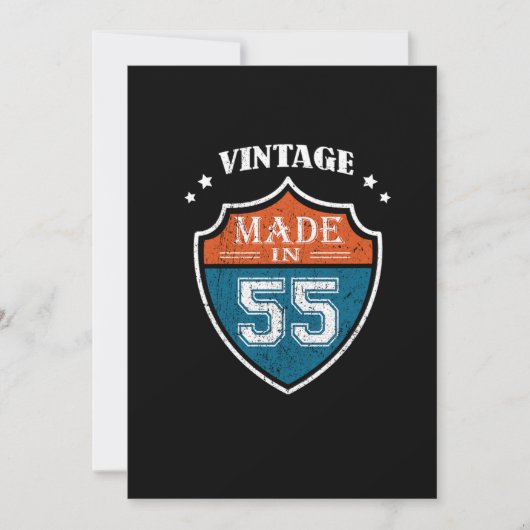 Invitation Vintage Fait En 55 1955 Cadeau Anniversaire (Devant)