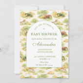 Invitation Vintage Farm Tractor Countryside Baby Shower (Devant)