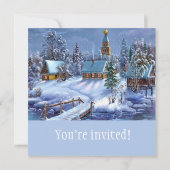 Invitation Vintage fête de Noël (Dos)