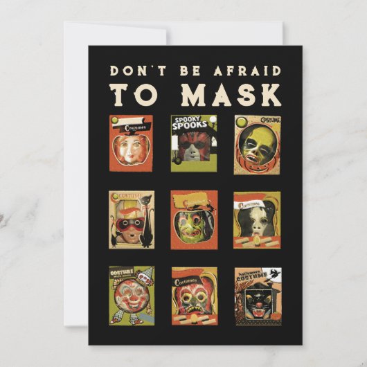 Invitation Vintage fête d'Halloween (Devant)