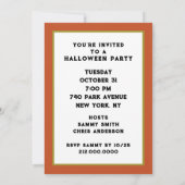 Invitation Vintage fête d'Halloween (Dos)