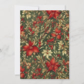 Invitation Vintage fête traditionnelle de Noël (Dos)