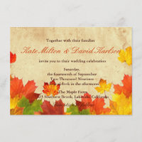 Vintage Feuilles d'érable Couleurs d'automne Maria