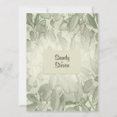 Invitation Vintage Feuilles d'olive (Dos)