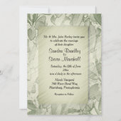 Invitation Vintage Feuilles d'olive (Devant)